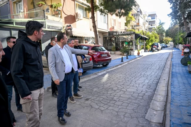 İzmir Bornova'da altyapı çalışmalarına yerinde inceleme