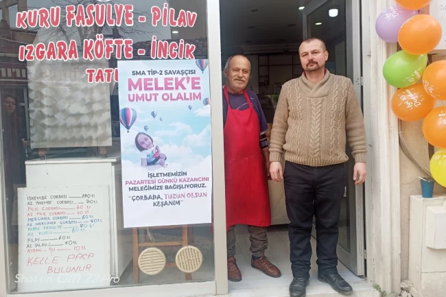 Edirne Keşan'da SMA hastası Melek'e anlamlı destek