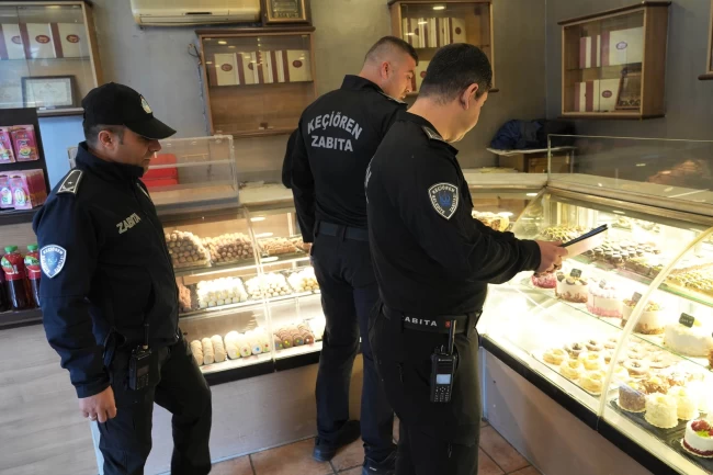 Ankara Keçiören'de zabıta ekiplerinden yoğun denetim