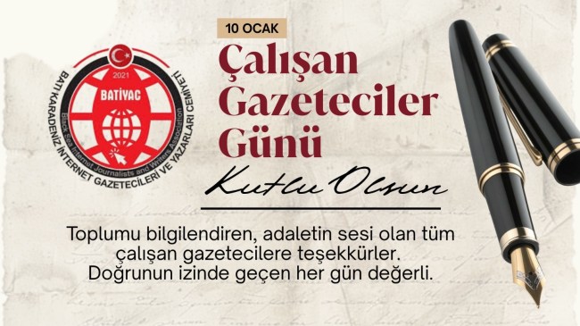 10 Ocak Çalışan Gazeteciler Günü Mesajı