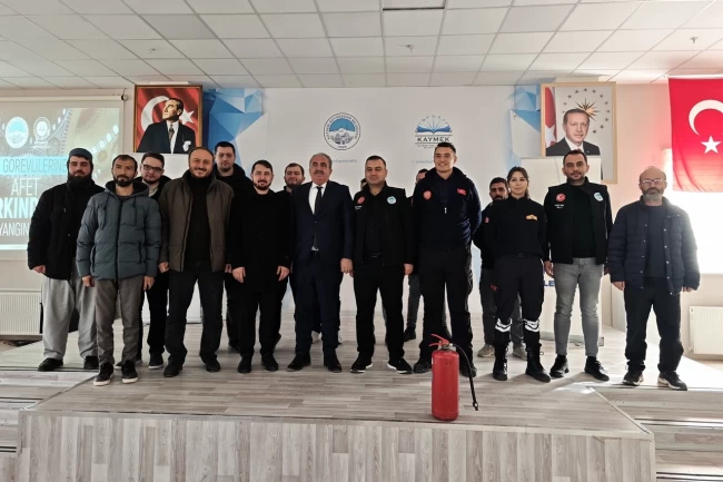 Kayseri itfaiyesinden iki ilçede afet yönetim eğitimi