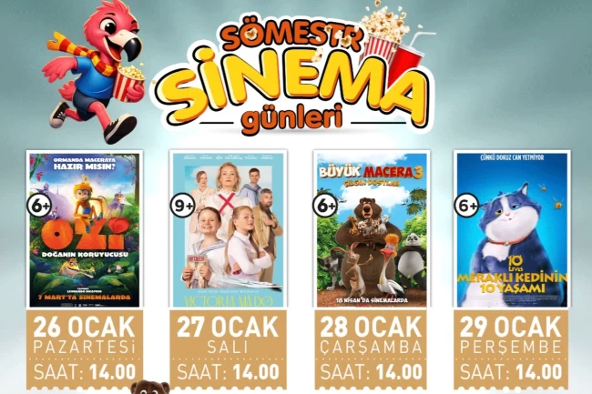 Çiğli'de yarıyıl tatili sinema ve eğlenceyle şenleniyor
