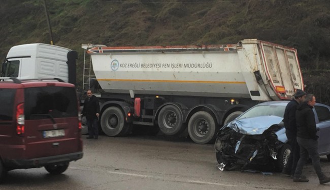 Köpeğe çarpmamak için..