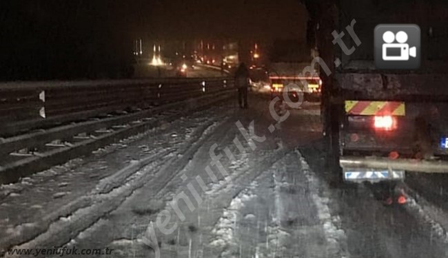 Ereğli, Zonguldak yolunda kar ve sis