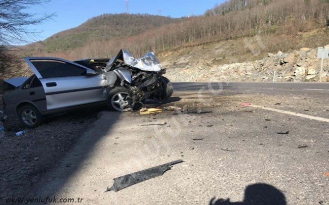 Zonguldak-Ankara karayolunda kaza 2 yaralı