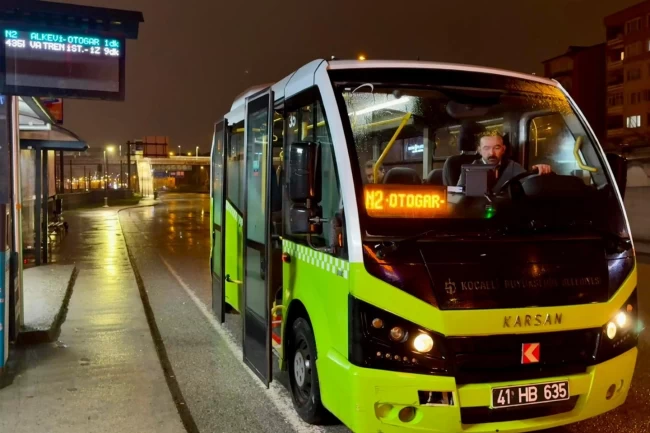 Kocaeli'de 24 saat kesintisiz ulaşım başladı