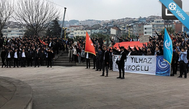 Yüzlerce ülkücü Fırat için bir araya geldi..