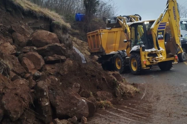 Ordu'da kar suları heyelanlara yol açtı
