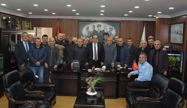 Belediye işçilerinden Başkan Demirtaş'a teşekkür..