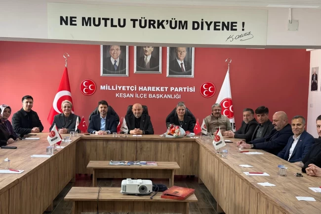 Edirne Keşan'da AK Parti'den MHP'ye 57. yıl ziyareti
