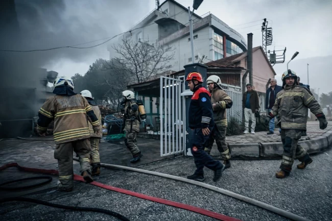 İzmir Bornova'daki fabrika yangını söndürüldü