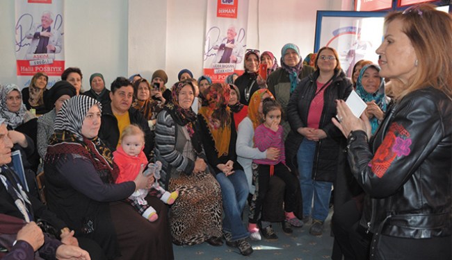 Bayan Posbıyık, Elmatepe'de kadınlarla buluştu..