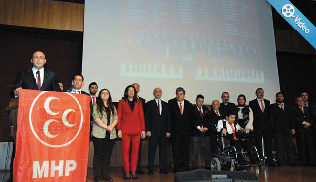 MHP, adaylarını tanıttı. Salon doldu taştı..