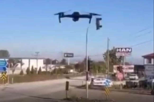 Düzce'de drone destekli trafik denetimleri sürüyor