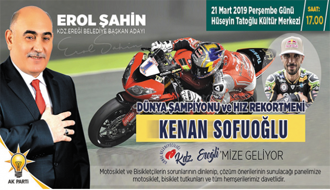 Hız tutkunlarına müjde, Sofuoğlu Ereğli'ye geliyor..