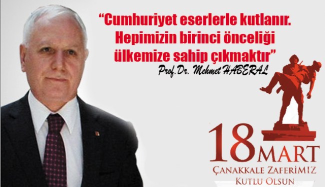 Prof. Dr. Mehmet Haberal, 18 Mart Çanakkale Zaferi'ni kutladı..