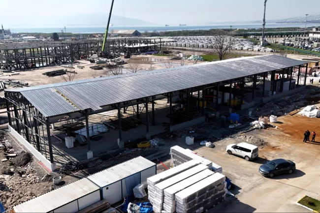 Kocaeli itfaiye depo binasında çalışmalar yüzde 80'e ulaştı