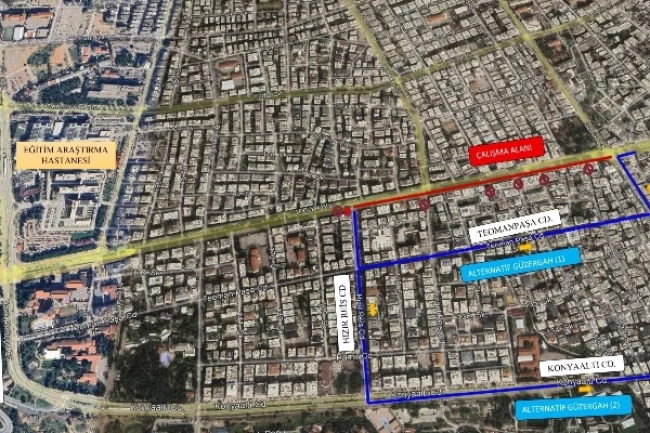 Antalya'da 100. yıl bulvarı yenileniyor