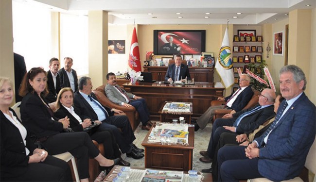 Güney ve ekibinden Başkan Tekin'e ziyaret..