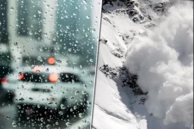 Meteoroloji'den yağış ve çığ uyarısı