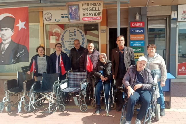 Edirne Keşan'da bayram öncesi engellileri sevindirdi