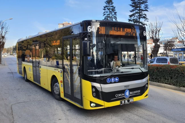Çorum'da bayramda toplu taşıma ücretsiz