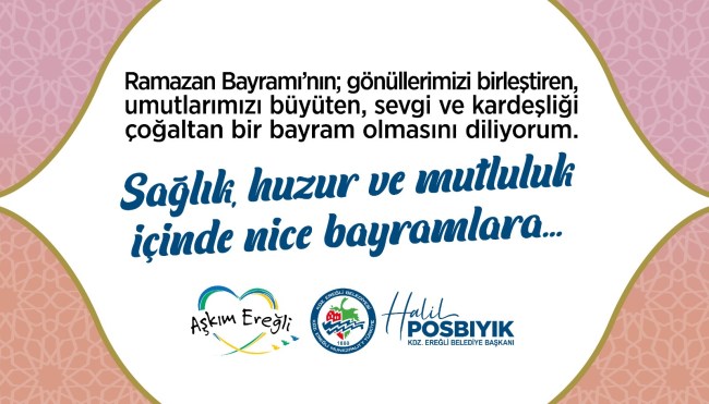 Halil Posbıyık bayram tebriği