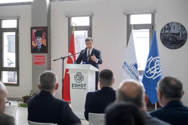 Başkan Tugay'dan ESHOT çalışanlarına moral mesajı