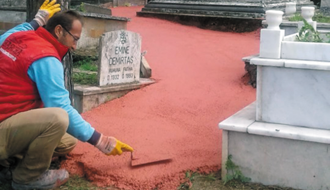 Gülüç Belde mezarlığı yeniden düzenleniyor..