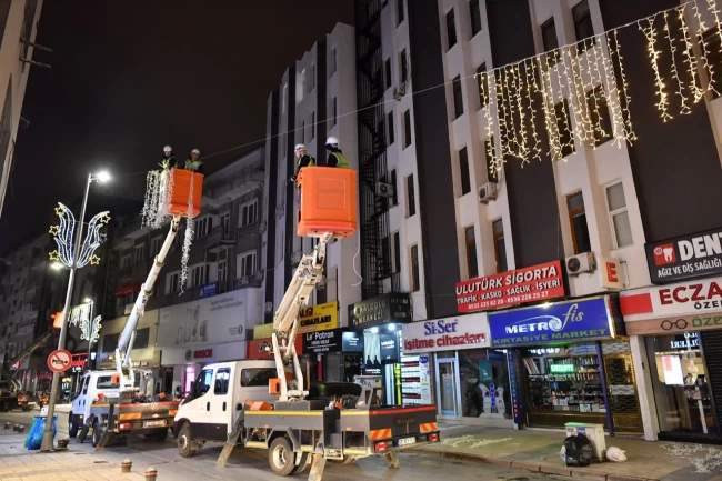 Kayseri sokaklarına LED'li düzenleme