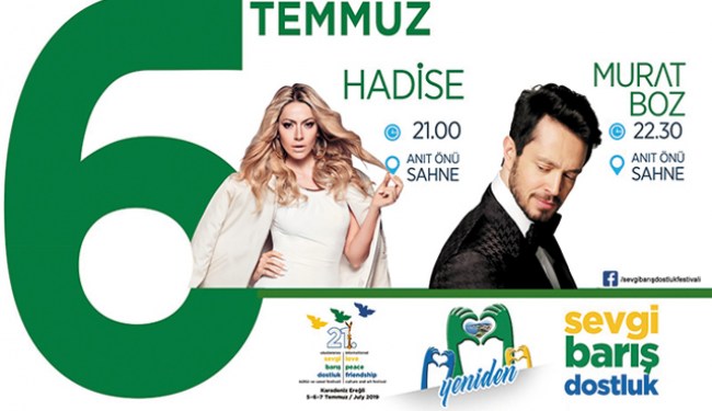 6 Temmuz'da Hadise ve Murat Boz..