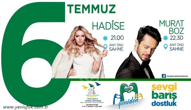 6 Temmuz’da Hadise ve Murat boz sahne alacak