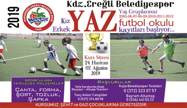 2019 Yaz Futbol Okulu kayıtları başladı...