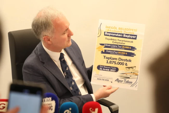 Bursa İnegöl'den 2 milyon TL'lik akademik destek