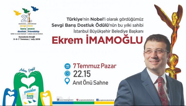 Türkiye'nin nobeli İmamoğlu..