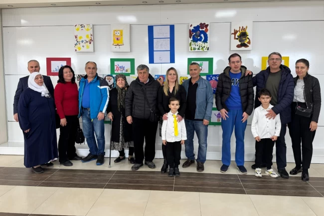 Küçük ressam Yağız Baladur'dan muhteşem sergi