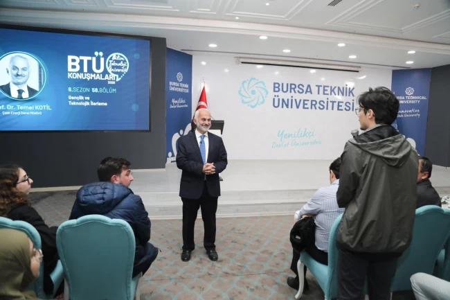 BTÜ Konuşmaları'nda Prof. Dr. Temel Kotil gençlerle buluştu