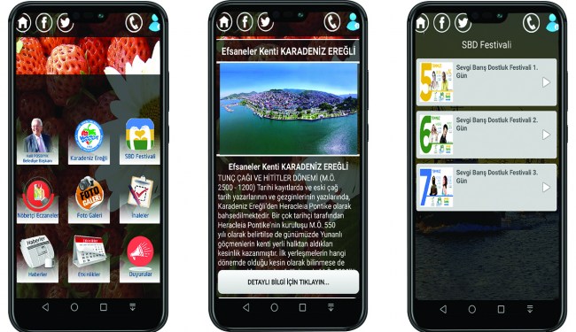 KDZ. Ereğli Belediyesi mobil uygulamada