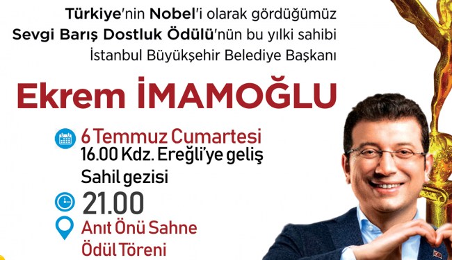İmamoğlu cumartesi günü Ereğli'de !