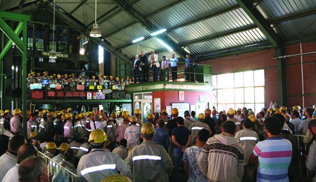 Kozlu'da madenciyi bilgilendirdiler