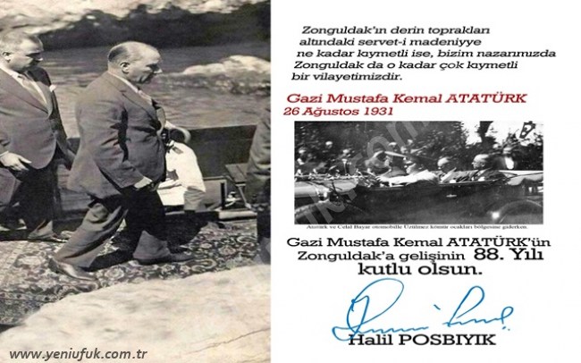 Atatürk’ün Zonguldak’a gelişinin 88.yılı