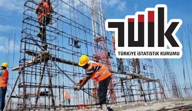 İnşaat maliyet endeksi aylık %0,62 düştü