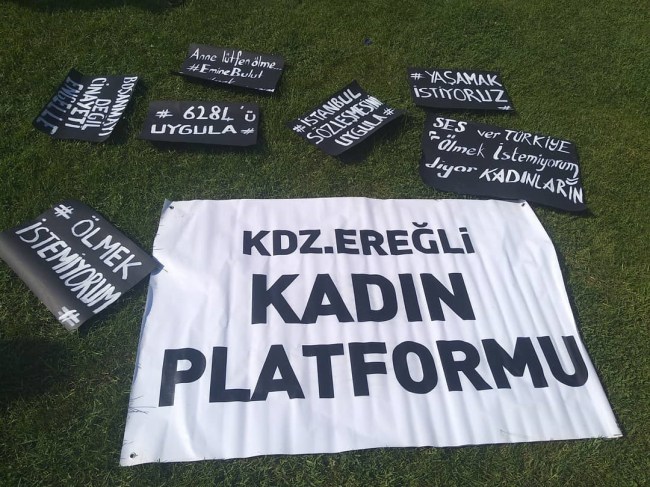Kdz Ereğli kadın platformu: ‘’ Hak, Hukuk, ve adaletin takipçisi olacağız’’