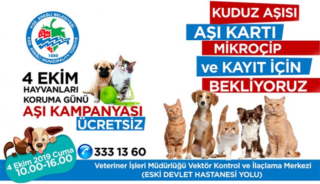 Hayvanlara ücretsiz aşı yapılacak