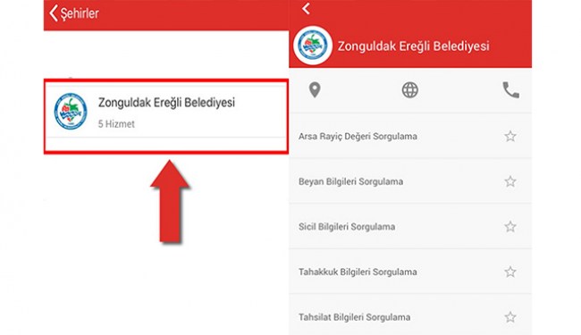 Kdz Ereğli Belediyesi E-Devlet kapısı’nda