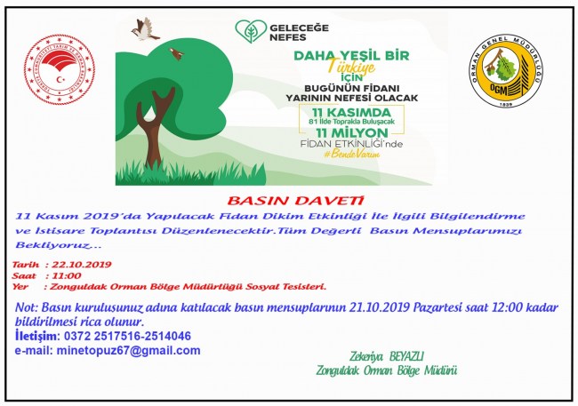 Zonguldak orman bölge müdürlüğü basın daveti