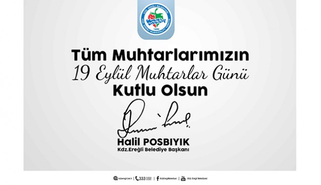 Posbıyık, muhtarlar günü’nü kutladı