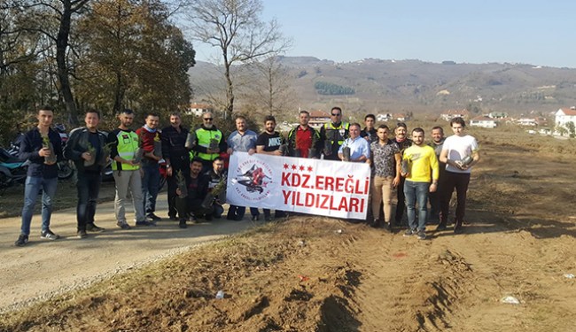 Fidan dikimi motor severler'den, can suyu itfaiye'den