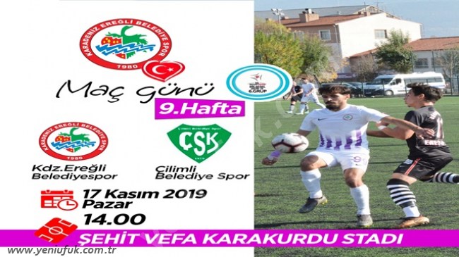 Kdz.Ereğli Belediyespor Çilimli maçına hazır