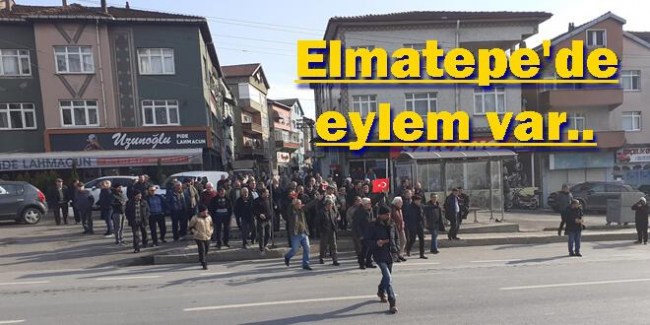 Elmatepe’de yol kapatma eylemi